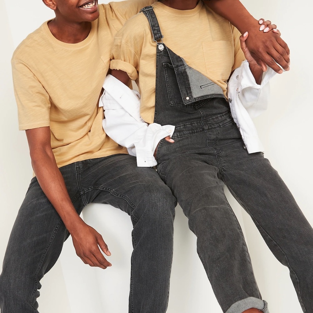 OLD NAVY Slub-Knit Workwear-Pocket Gender-Neutral T-Shirt